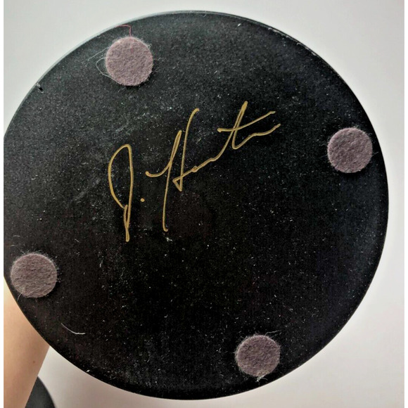 Signed J Hunter 14" Metal Black Cat Art Sculpture Standing Figurine Handmade MCM - Picture 6 of 6